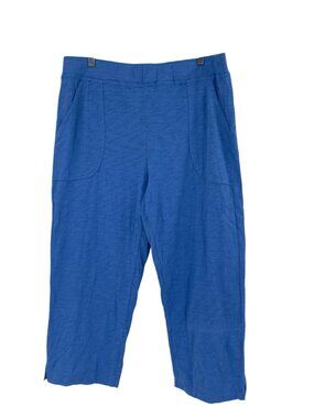 Escape By Habitat Clothes On The Go Capri PantsSize L Marina Blue Pockets